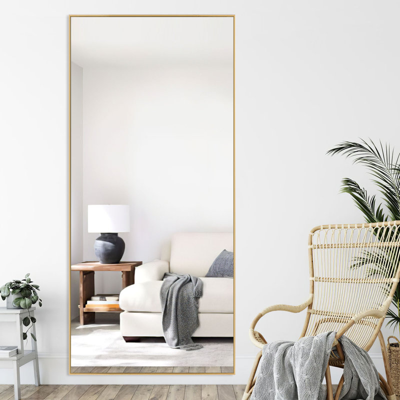 Miroir pleine grandeur Adhvika, Or, 70,2 po x 31,2 po