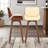 Journeigh Mid-century Modern Swivel Counter or Bar Height Armless Bar Stool in Faux Leather and Wood-1454248463-1454248456