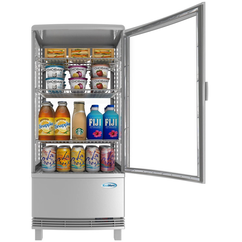 17 in. Black Countertop Display Refrigerator - 3 Cu Ft. CDCU-3C-BK, Gray