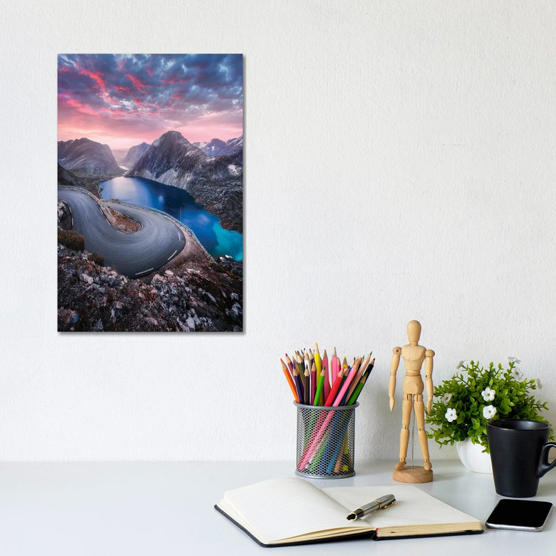 Mountain Road 1 Piece Wrapped Canvas Wall Art, 20.32 cm H x 30.48 cm W
