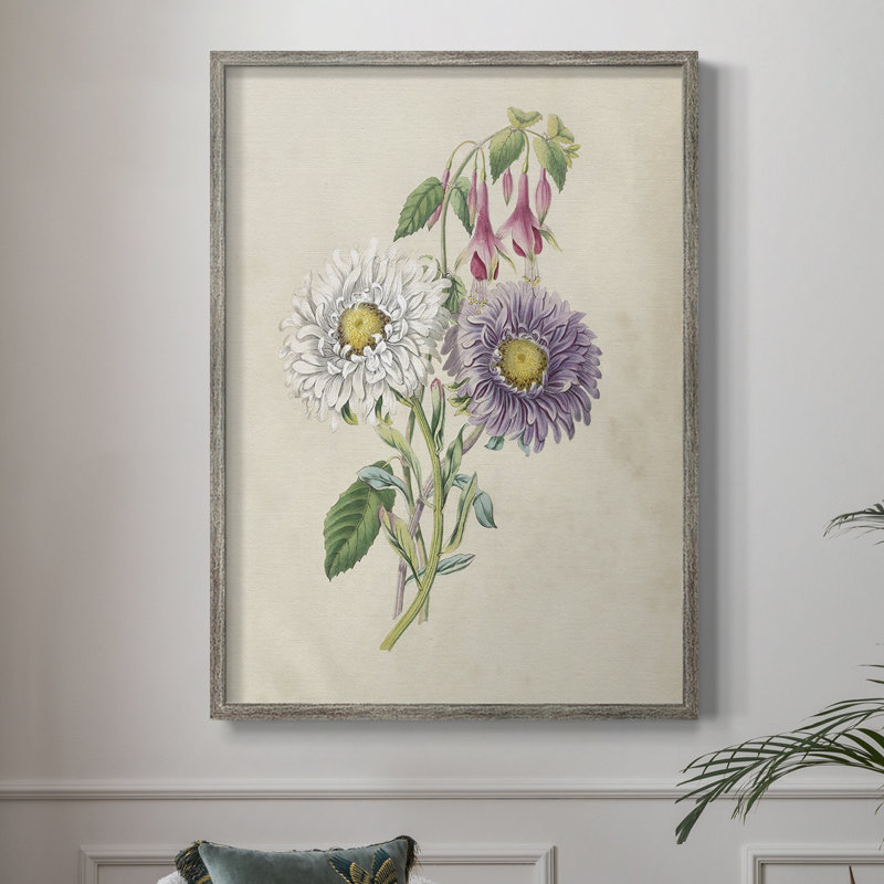 Antique Garden Bouquet III, reproduction encadrée - bois massif