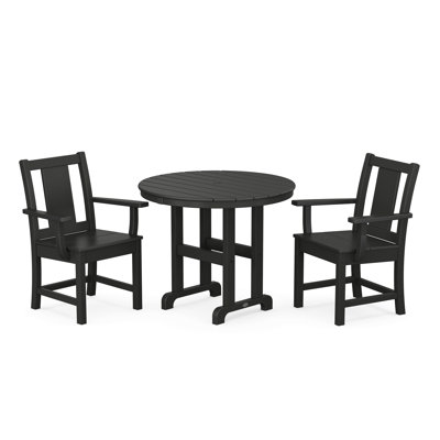 Prairie 3-Piece Farmhouse Dining Set -  POLYWOOD, PWS2121-1-BL