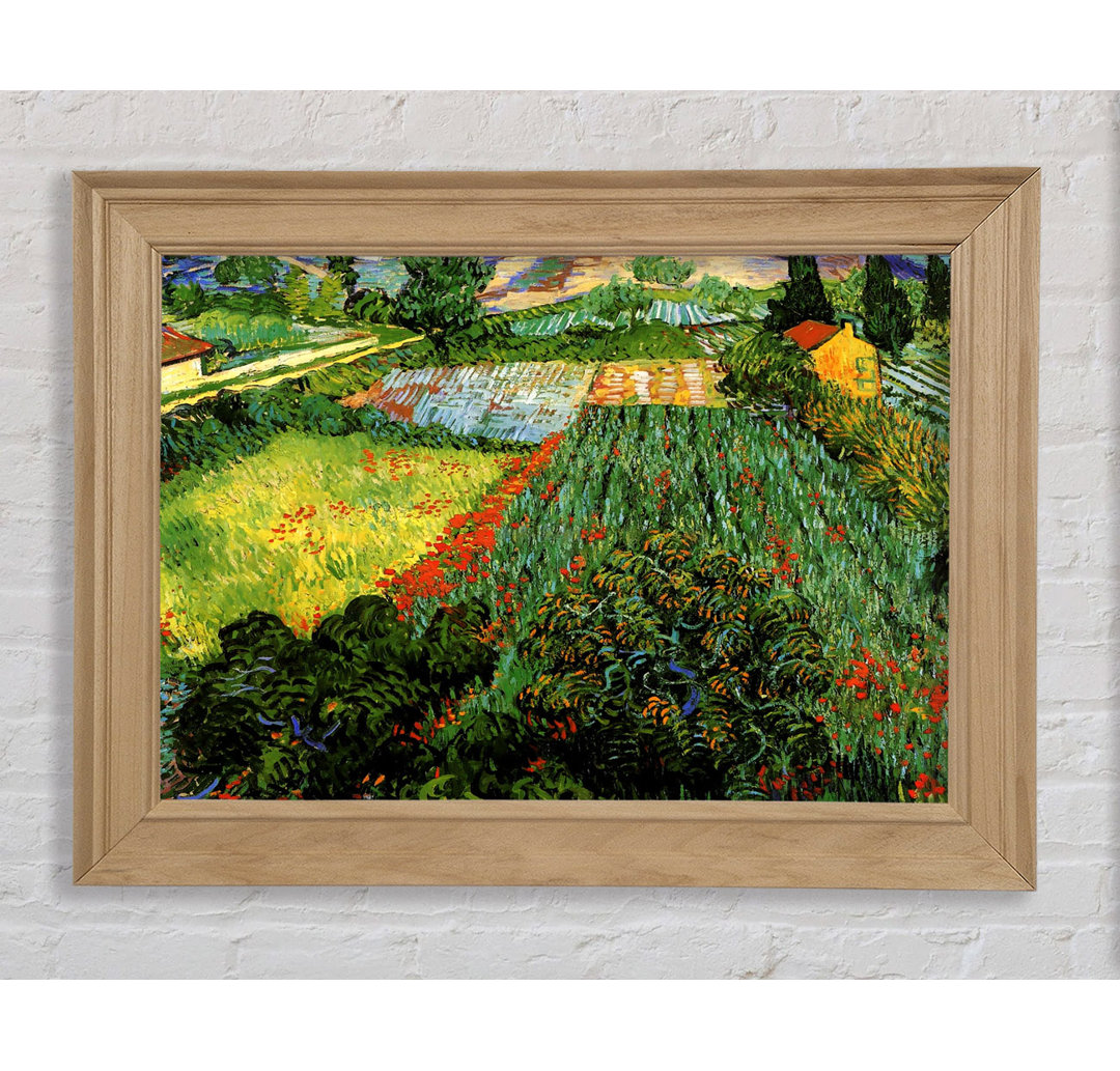 Van Gogh Feld mit Mohnblumen - Druck