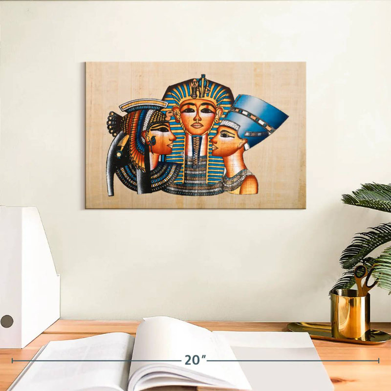 Leisha King Tut et Néfertiti, H 8 po x l 12 po