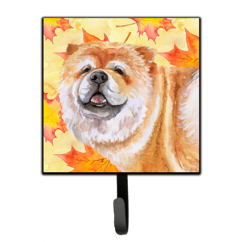 Eliane Metal Wall Organizer with Key Hooks, Cane Corso, Yellow/Orange/Brown