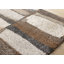 Tapis patchwork brun crème, gris, épais et doux pour le salon-1005801726