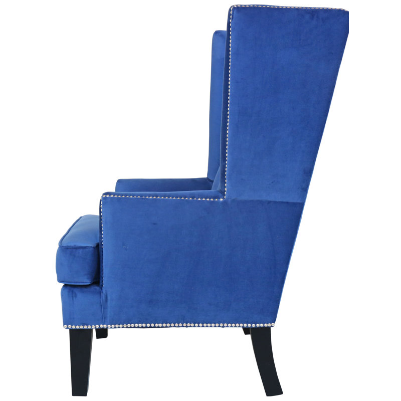 Searle Upholstered Wingback Chair, Lola Spa, Black