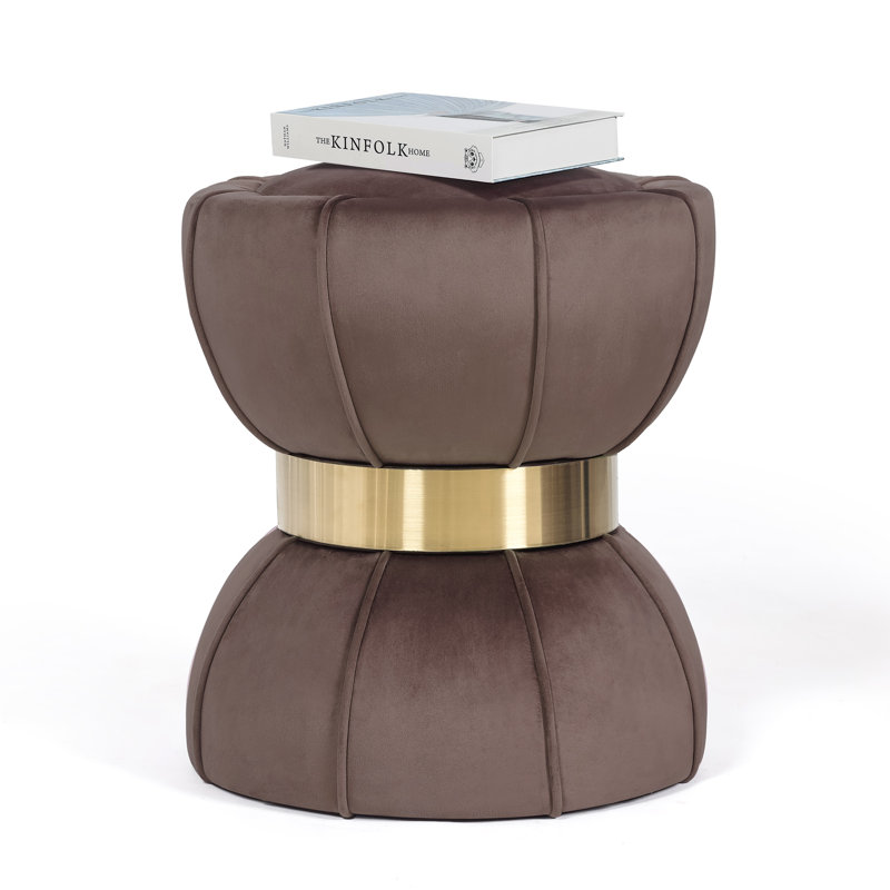 Gwendalin 16.1" Wide Velvet Standard Ottoman