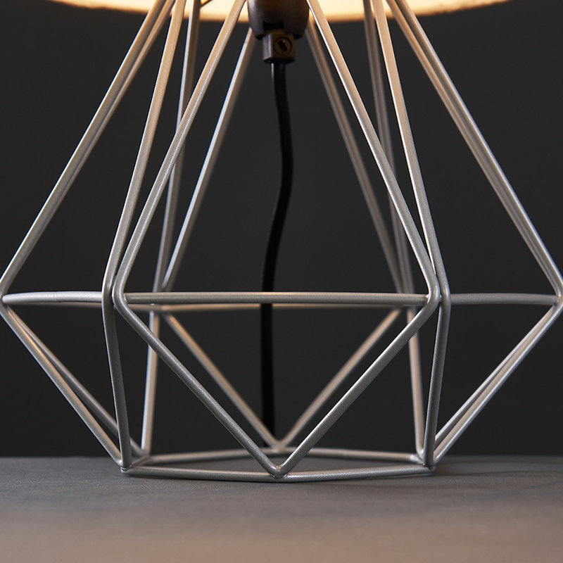 Bartelt Metal Table Lamp, G, Grey Base/Grey Shade, Yes