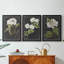 Dramatic White Flowers I - Toile tendue avec châssis sur mesure - 3 pièces-533483762-533483763