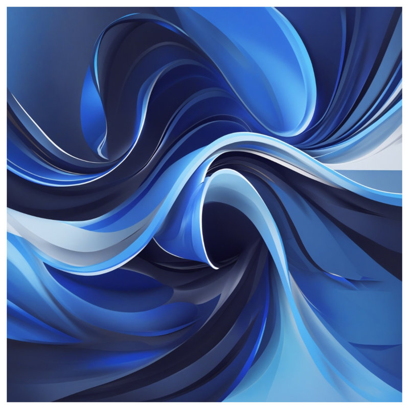 Blue Abstract Waves Blankets, 50in W x 60in H