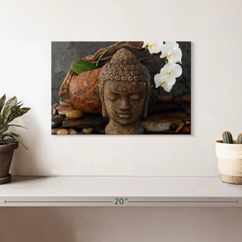 Adella Buddha Head Sculpture, 8" H x 12" W
