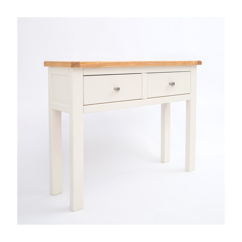 Rosewood 100 cm W Console Table, Off-White/Chrome