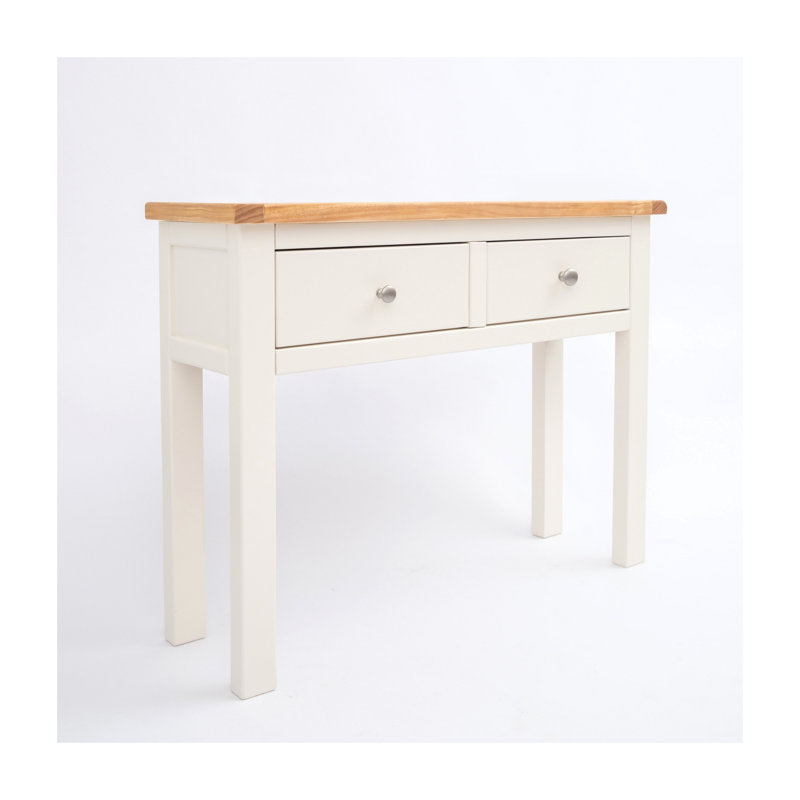 Rosewood 100cm Console Table, Off-White/Chrome