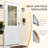 Exterior Front Door with 9-Lite Clear Glass MDF White& Adjustable Magnetic Dog Door, Sound-Reducing Frame-135599808-135599809