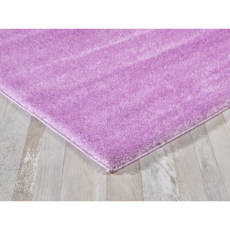 Gwladus Solid Colour Shag Area Rug, Rectangle 60cm x 110cm