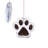 Paw Print Solar Multi Color Wind Chime