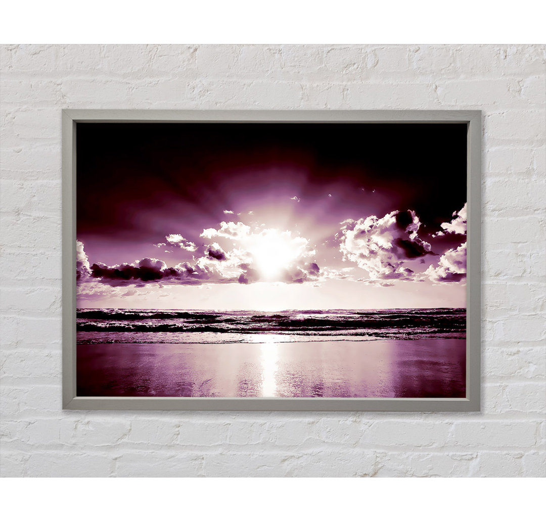 Gerahmtes Wandbild Purple Sunbeams