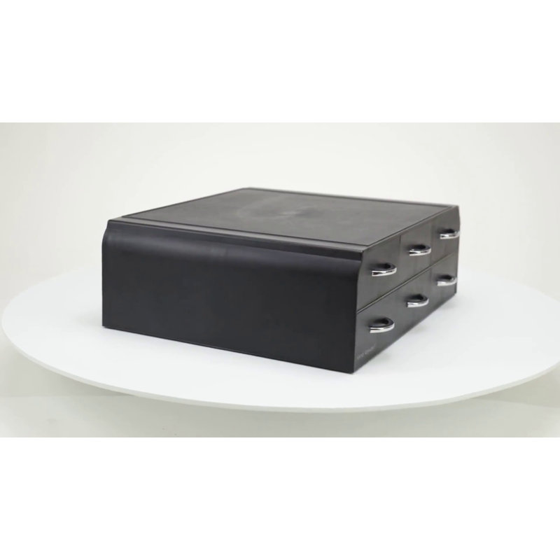 Black Plastic Coffee Pod Organizer with 2 Drawers