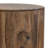 Eray Chairside End Table, 18 Inch Round Top, Brown Solid Mango Wood