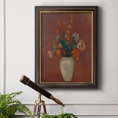 Bouquet dans un vase chinois, toile de qualité supérieure, prête à être accrochée