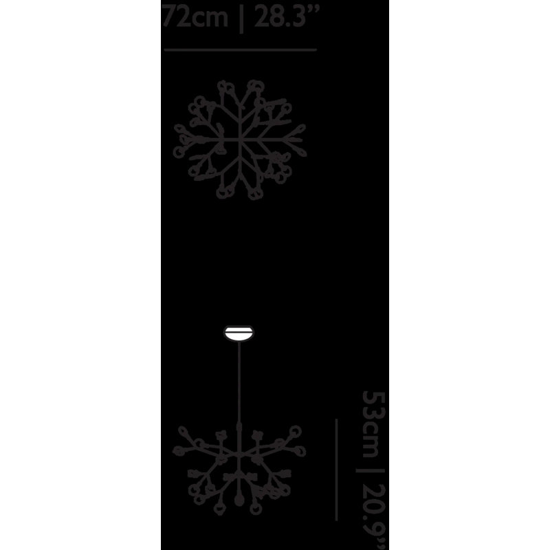 Heracleum III LED Chandelier, Copper, 20.9" H x 28.3" W x 28.3" D, 157.5"