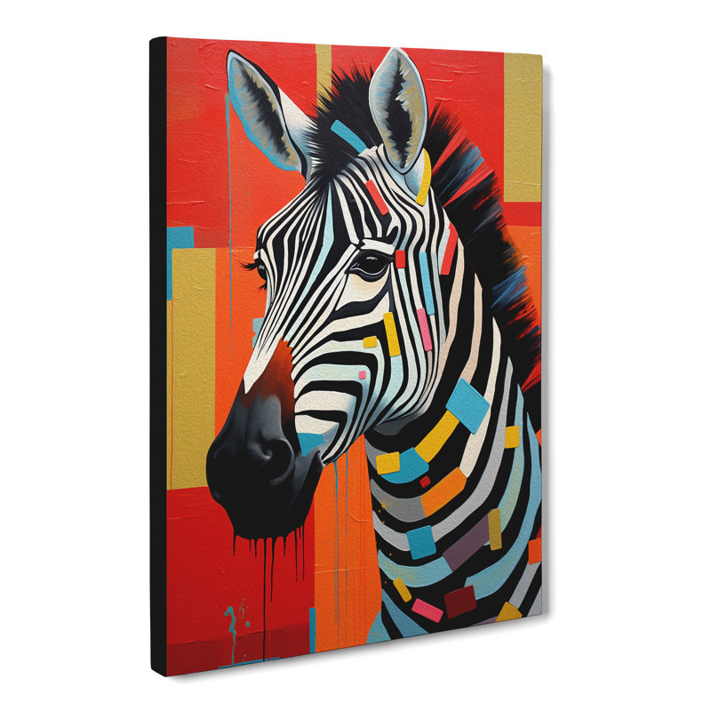 Zebra Constructivism - Print, 76cm H x 50cm W x 3cm D