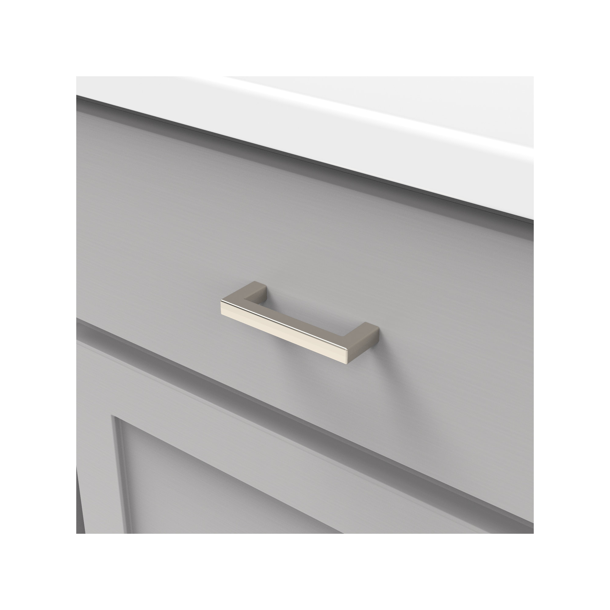 Skylight Collection Handle Pull - Contemporary Hardware for Drawers & Cabinets, 3", Champagne Bronze, 1