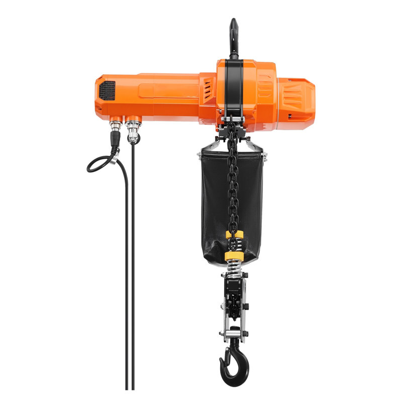 Palan électrique à chaîne de 2 200 lb avec levage de 10 pi, pont roulant monophasé de 120 V, comprend une télécommande sans fil de 328 pi et une télécommande câblée de 8 pi pour l'entrepôt et le garage