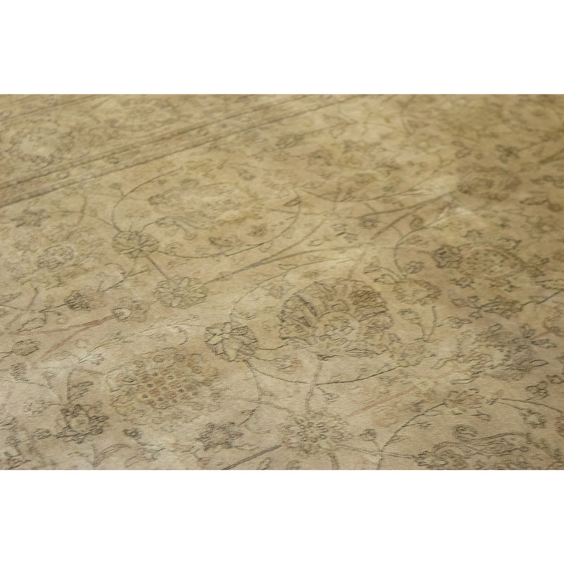 Hand Knotted Wool Area Rug in Gold