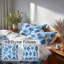 Ensemble de housse de couette et coussin décoratif Beach Blue Ikat-124289592