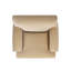 Fauteuil d'appoint de 38 po à roulettes métalliques, velours performant brun fauve