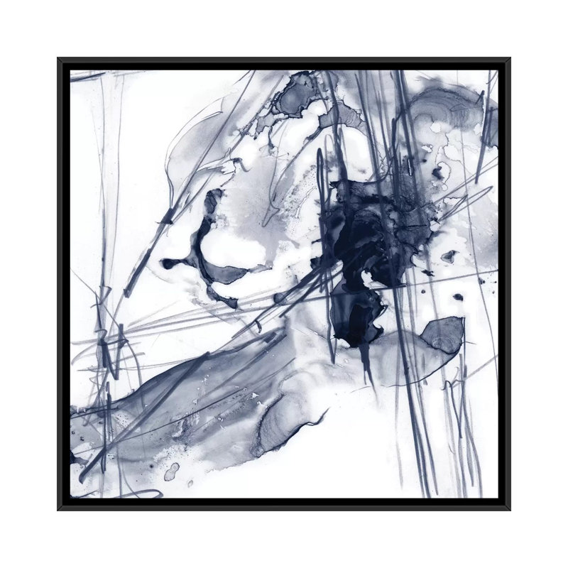 «Charting the Universe I» par Ethan Harper - reproduction d'art, H 26 po x l 26 po x P 1,5 po, Toile avec cadre noir