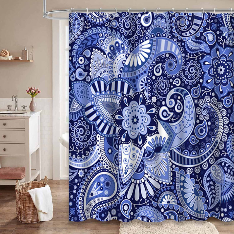 Rideau de douche Paisley, L 72 po x l 78 po
