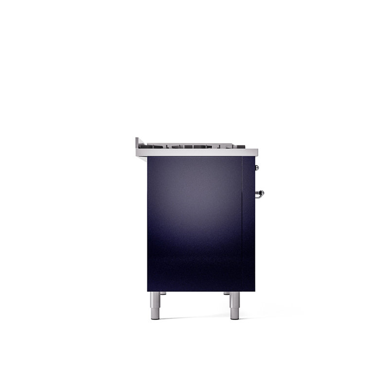 ILVE Nostalgie II, cuisinière à double combustible de 48 po, 8 brûleurs, plaque chauffante, Gaz naturel
