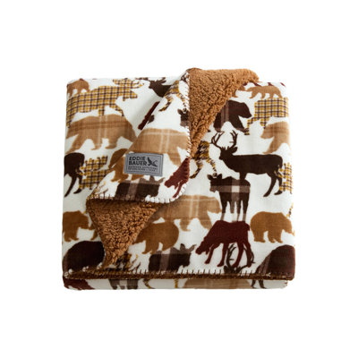 Eddie Bauer Printed Reversible Throw Blanket