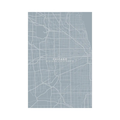 Chicago City Map - Wrapped Canvas Print