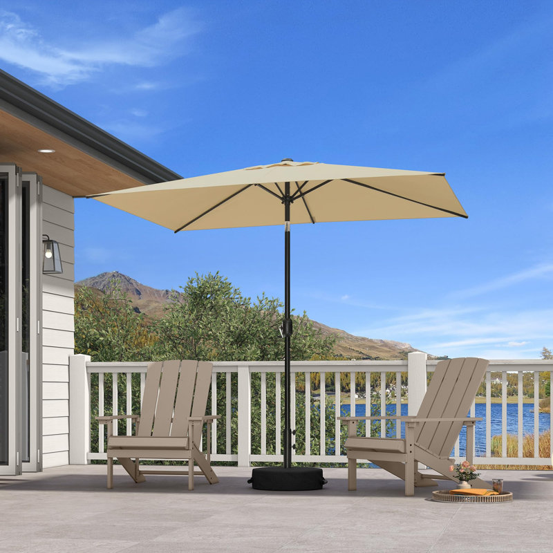 Parasol de table rectangulaire 5 'x 8', Beige