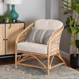 Boger Upholstered Rattan Armchair