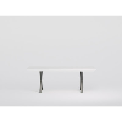 Glass Top Metal Base Dining Table