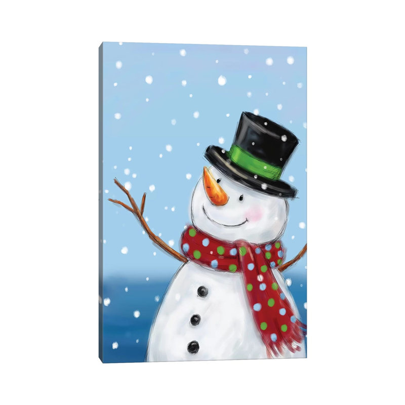 Snowman II by MAKIKO - Wrapped Canvas Print, 66.04 cm H x 45.72 cm W x 1.91 cm D