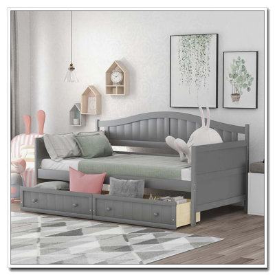 Wooden Daybed Sofa Bed for Bedroom Living Room