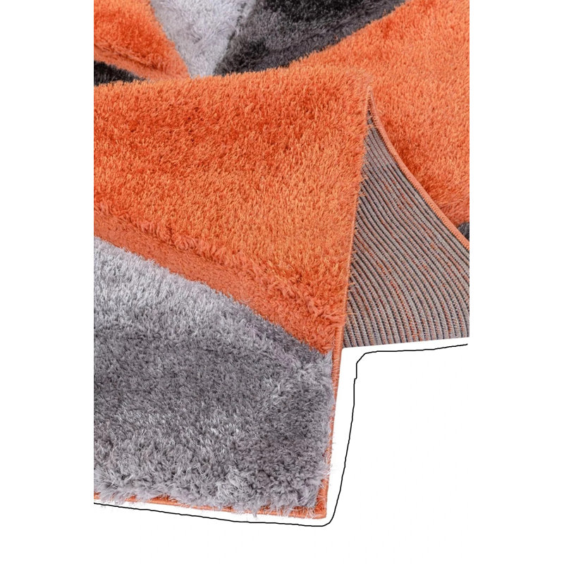 Geometric Shag Area Rug, Rectangle 200 x 290 cm