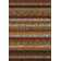 Thanh Striped Machine Woven Brown/Red Area Rug