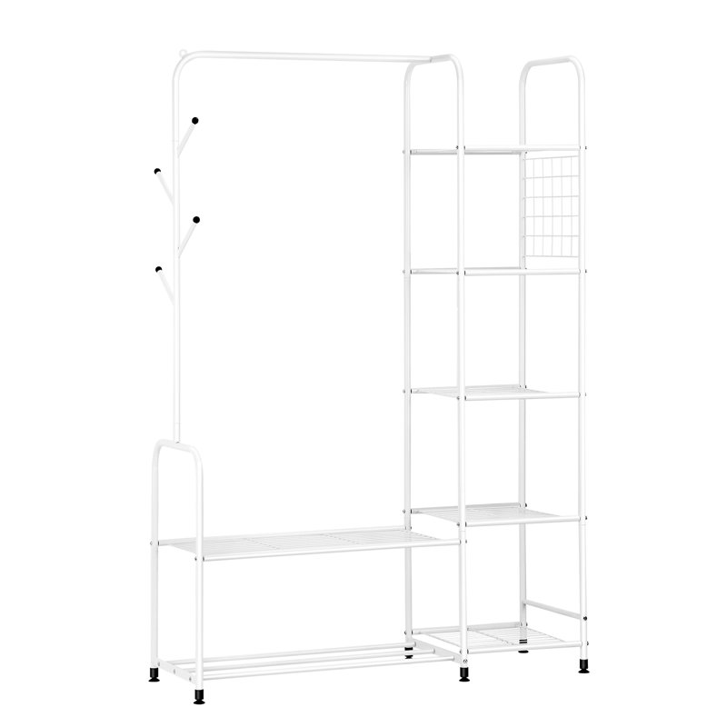 Large - capacity Metal Storage Rack, White
