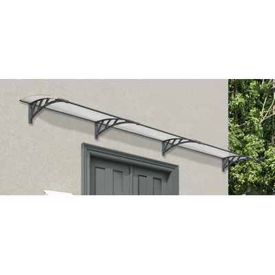 Canopia By Palram 409.5cm W x 86cm D Glass Gray Cover Retractable Door / Window Awning