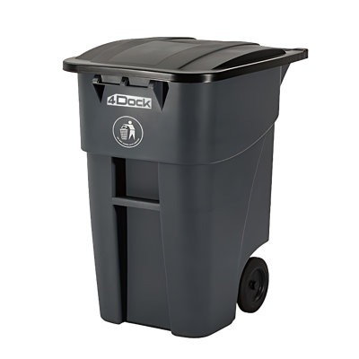 Trash Can with Wheels - 52 Gallon