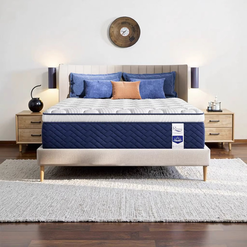 RRESTA Hotel Collection 12-Inch Queen Size Medium-Firm Hybrid Mattress with 5-Zone Support for Back & Hip Relief, Fiberglass-Free, CertiPUR-US Certified
