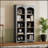 Free Standing 5 Tier Bookshelves, Bookcases Set of 2, Farmhouse Two-Tone Storage Cabinet with Adjustable Shelves, Modern 72H Kitchen Pantry Cabinet for Living Room, Home Office-1297484739