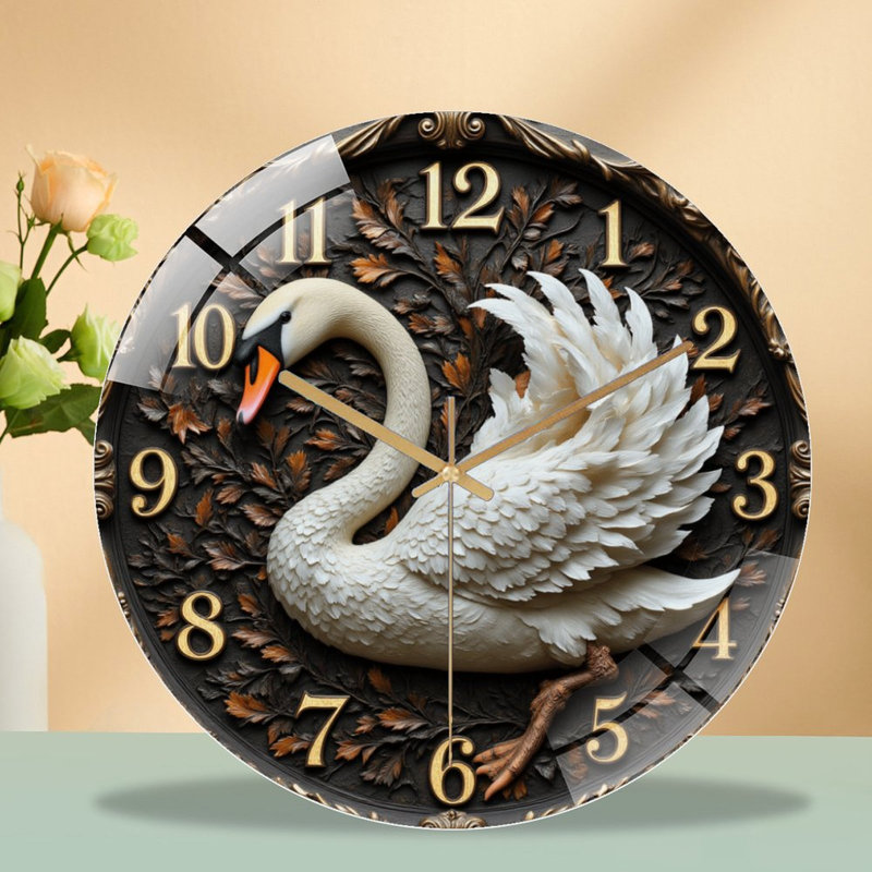 Horloge murale élégante en verre 12 po